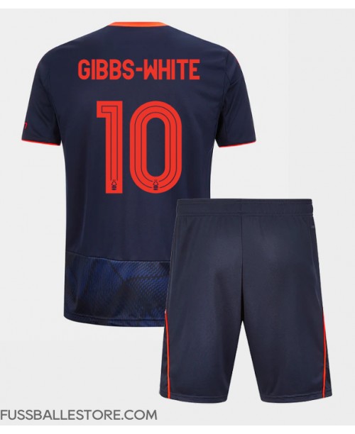 Günstige Nottingham Forest Morgan Gibbs-White #10 3rd trikot Kinder 2025-26 Kurzarm (+ Kurze Hosen)